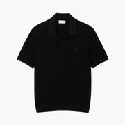 Lacoste Cotton Blend Open Polo Collar Sweater