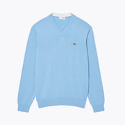 Lacoste Monochrome Cotton V-Neck Sweater