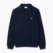Lacoste Ribbed Cotton Polo Collar Sweatshirt