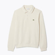 Lacoste Ribbed Cotton Polo Collar Sweatshirt