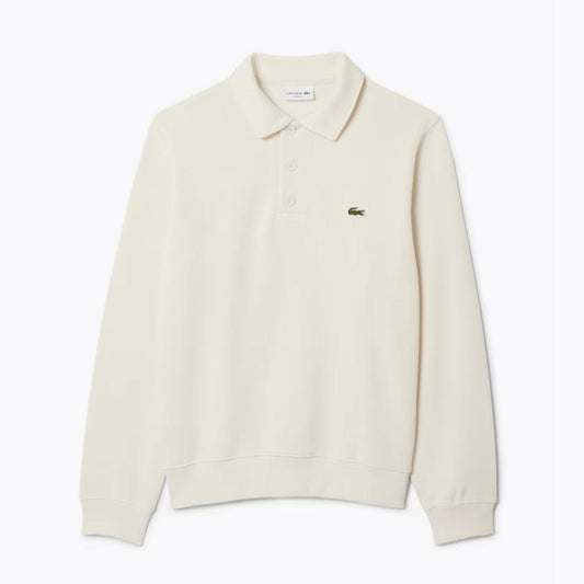 Lacoste Ribbed Cotton Polo Collar Sweatshirt