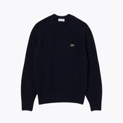 Lacoste Thick Carded Wool Crew Neck Sweater