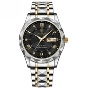 Poedagar Luminous Steel Watch 40 Mm – Waterproof | Transfer Steel