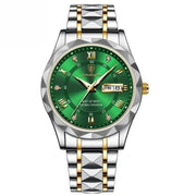 Poedagar Luminous Steel Watch 40 Mm – Waterproof | Transfer Steel