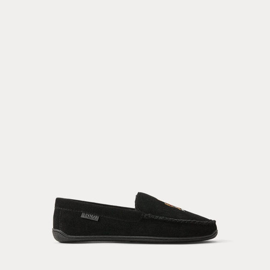 Ralph Lauren Brenan Polo Bear Suede Slipper