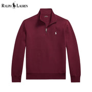 Ralph Lauren Double-Knit Mockneck Pullover