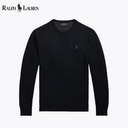 Ralph Lauren Mesh-Knit Cotton Crewneck Sweater