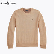 Ralph Lauren Mesh-Knit Cotton Crewneck Sweater