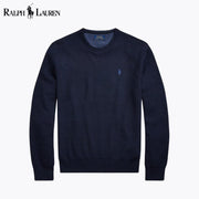 Ralph Lauren Mesh-Knit Cotton Crewneck Sweater