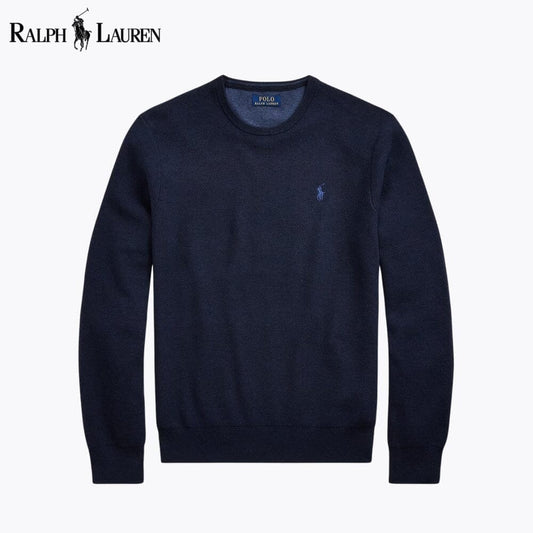 Ralph Lauren Mesh-Knit Cotton Crewneck Sweater