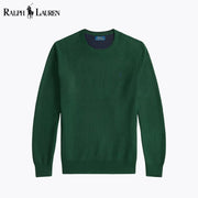 Ralph Lauren Mesh-Knit Cotton Crewneck Sweater