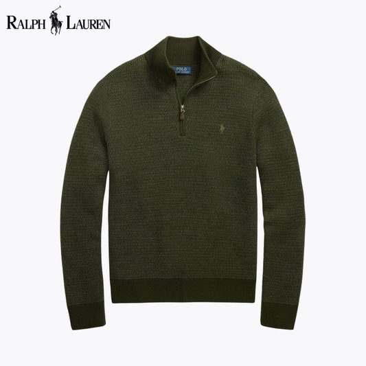 Ralph Lauren Washable Wool Quarter-Zip Sweater