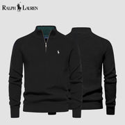 Ralph Lauren Zip Cable-Knit Wool Knit Sweater